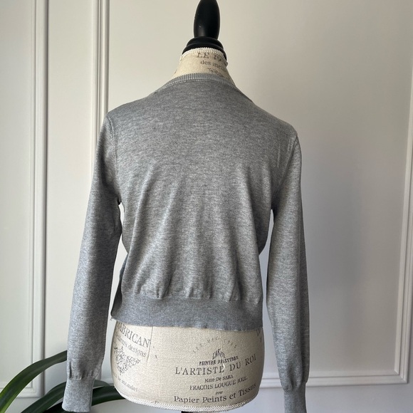 Grey Button Down Cardigan Sweater - Picture 3 of 6